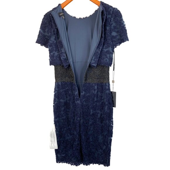 NWT Tadashi Shoji Mesh Lacy Overlay Pencil Dress Size 6 S Stretch RDD10676 - Picture 15 of 16